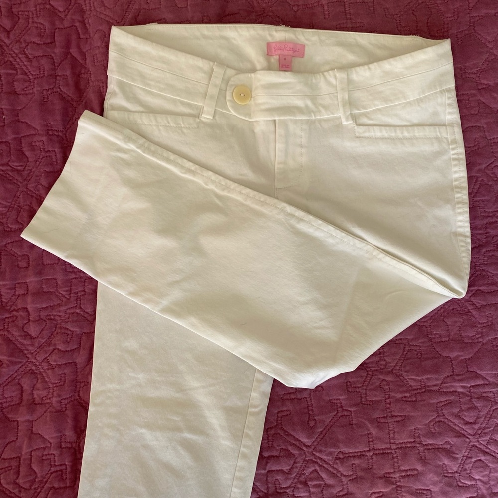 Lilly Pulitzer White Cropped Pants